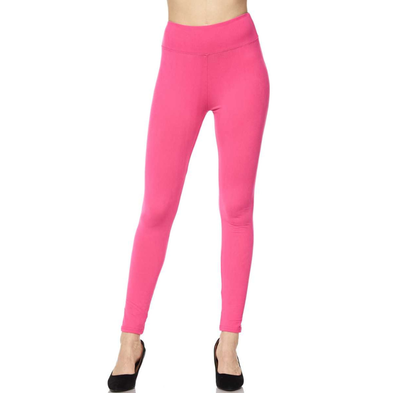 Fuchsia Solid Leggings