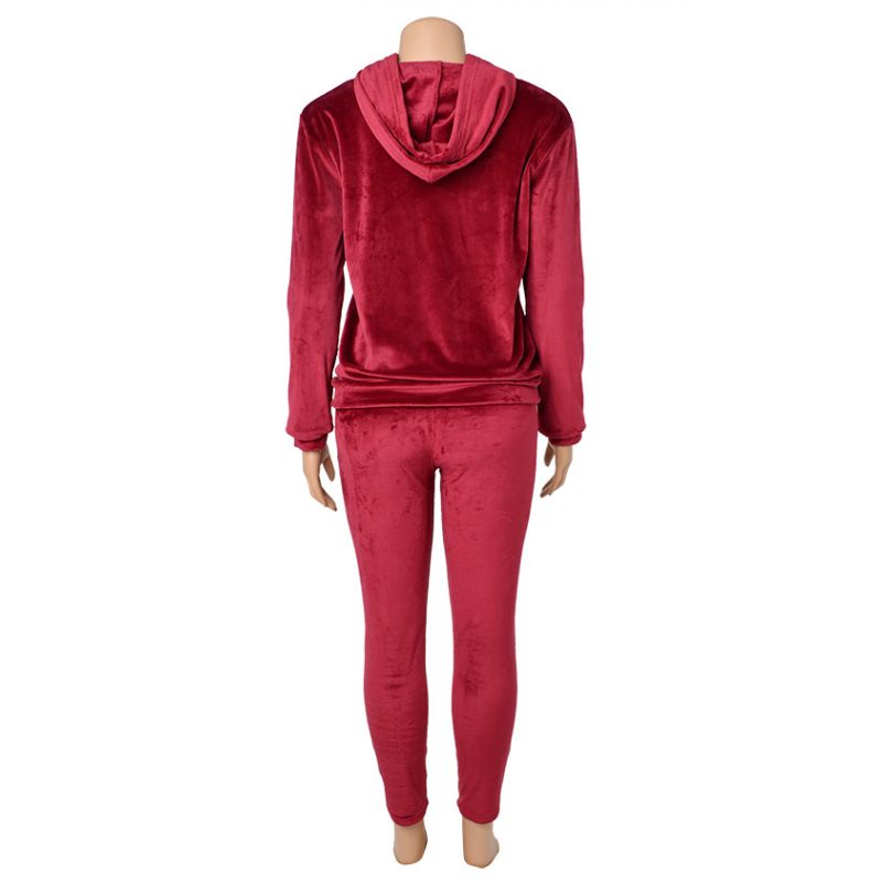 Burgundy Velvet Set