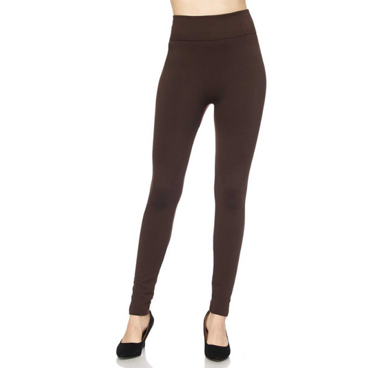 Brown Fleece Leggings