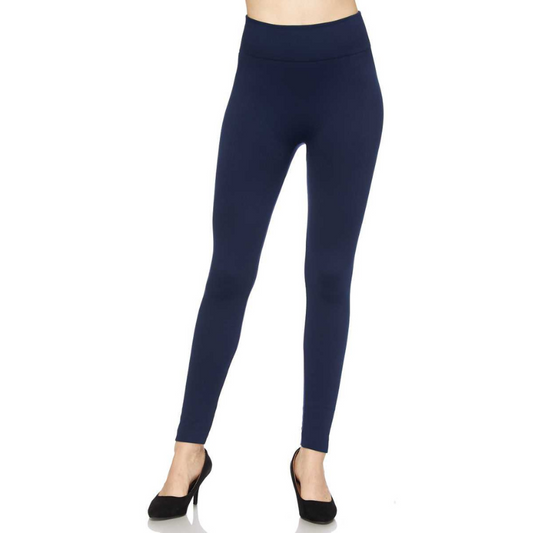 Navy Fleece Leggings