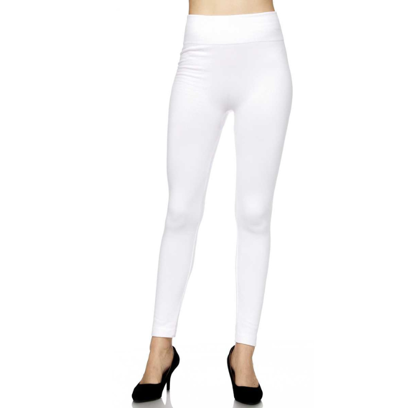 White Fleece Leggings