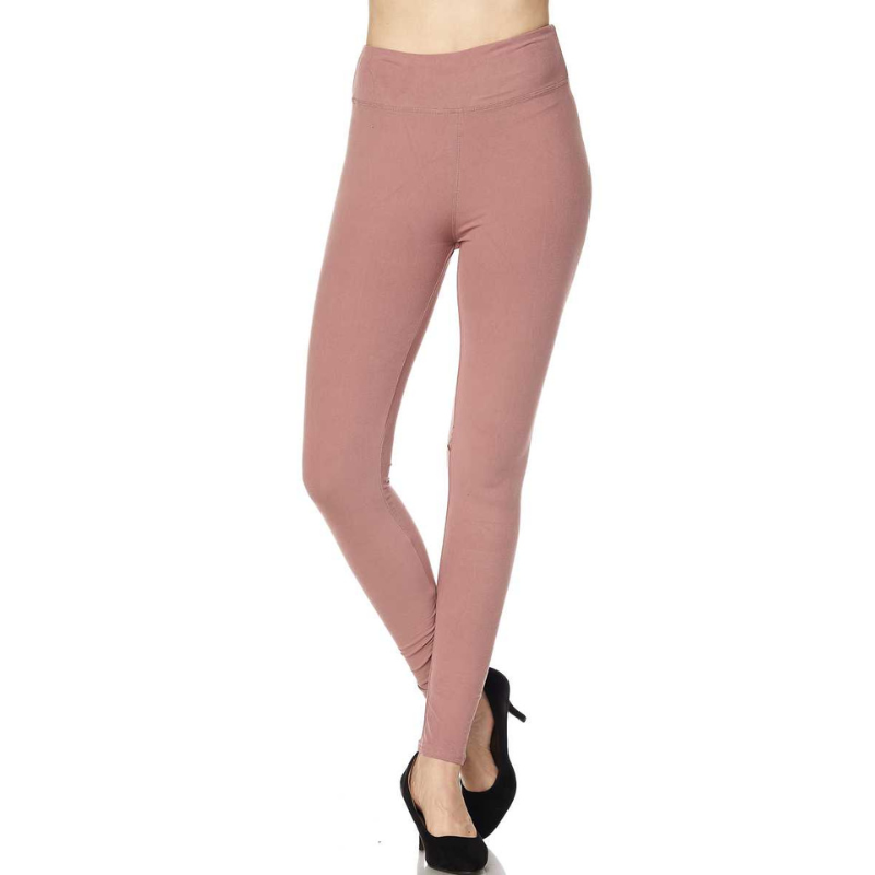 Mauve Solid Leggings