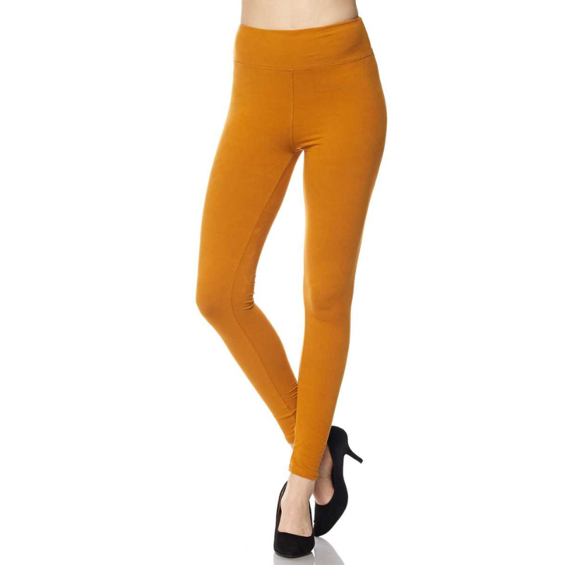 Mustard Solid Leggings