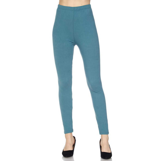 Teal  Solid Leggings