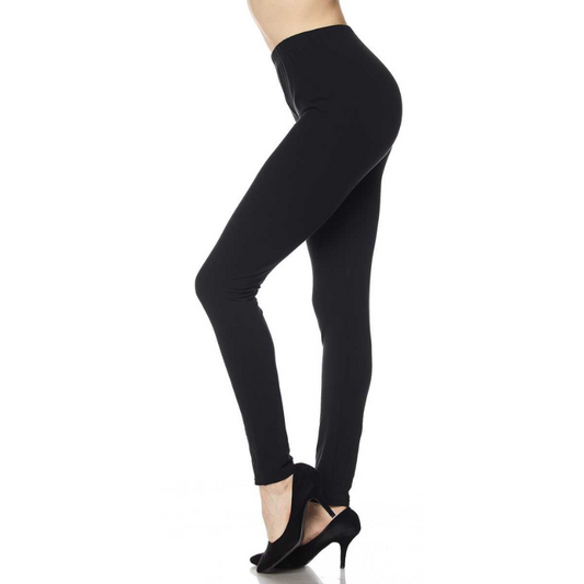 Black Solid Leggings