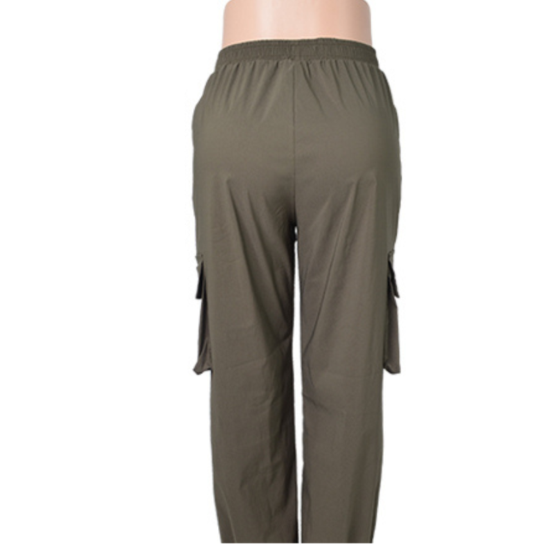 Olive Parachute Cargo Pants