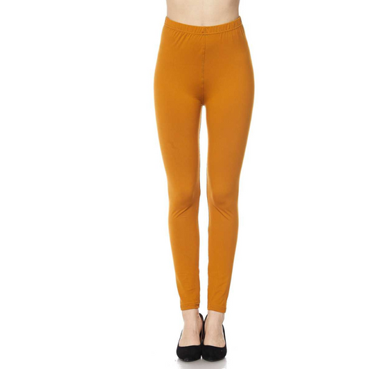 Mustard Solid Leggings