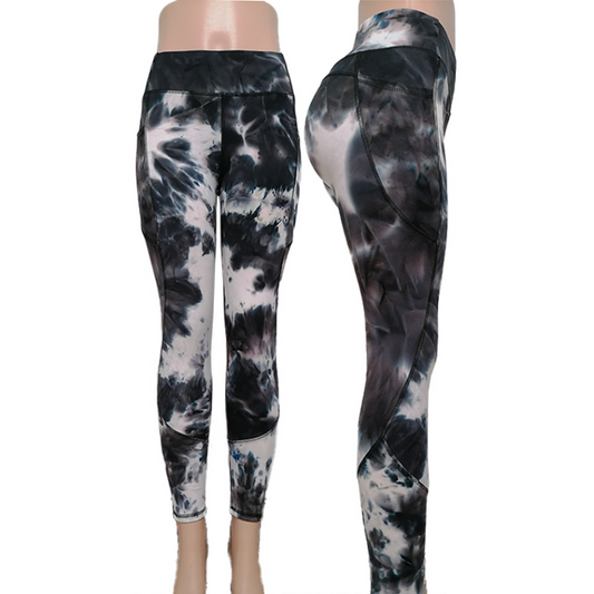 Black Tie-Dye Activewear